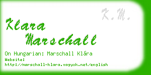 klara marschall business card
